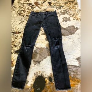 GAP black ripped skinny jeans